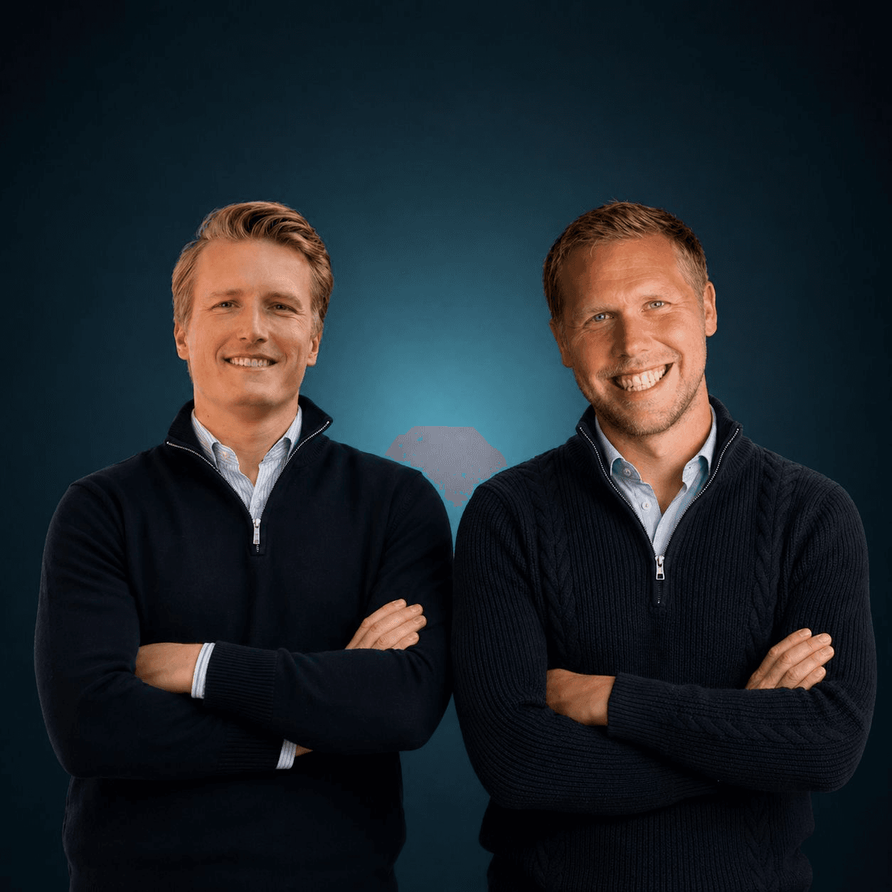 Kasper en Paul van Redframe tijdens een zakelijke portretsessie