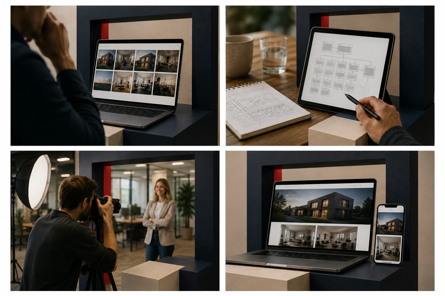 Van beeldselectie en website-opbouw tot een zakelijke fotoshoot en responsive eindresultaat