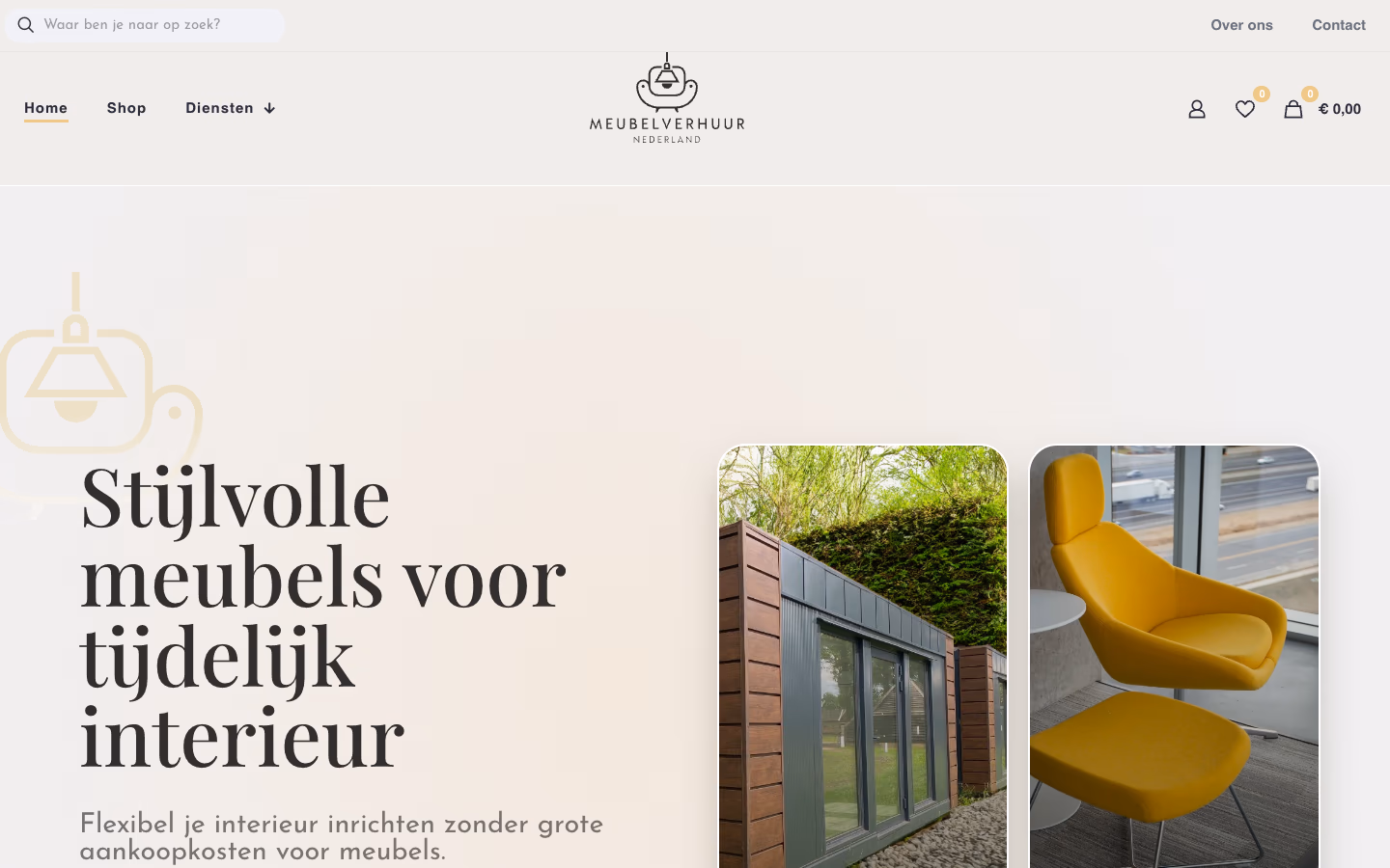 Website van Meubelverhuur Nederland
