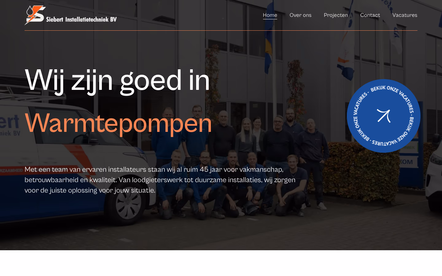 Website van Siebert Installatietechniek