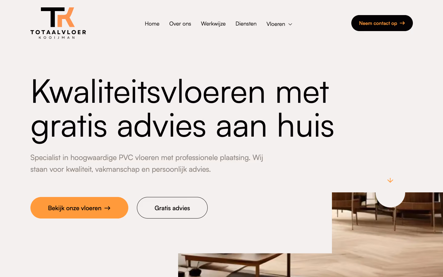 Website van Totaalvloer